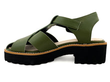 Load image into Gallery viewer, All Black Chris Cross Lugg Sandal
